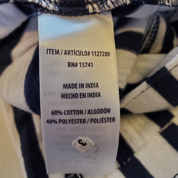 Anthropologie Splendid Striped Navy & White Tee - Picture 10 of 11